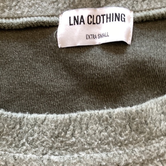 LNA‎ Embla Sherpa Sweatshirt in Elm Green XS - Picture 5 of 10